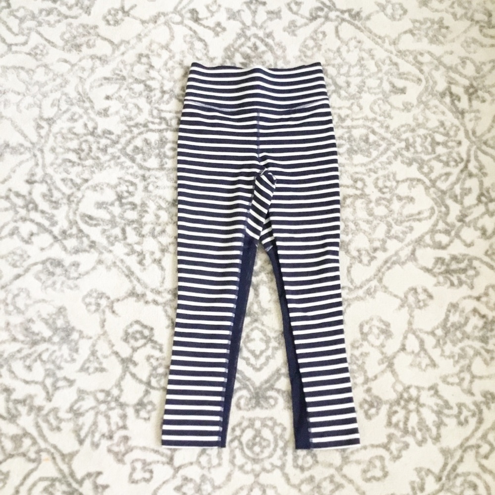 New Balance Striped Cropped Athletic Leggings XS